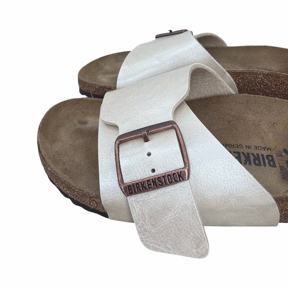 Birkenstock Catalina Birko-Flor Sandal Graceful Pearl White Medium Narrow 39 NEW - Picture 9 of 13